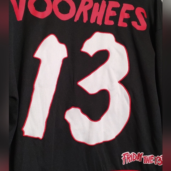Friday The 13th Jason Voorhees Hockey Mask Graphic Long Sleeve Jersey - Picture 8 of 9